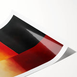 Large Colorful Abstract Wall Art – Red, Black & Orange Canvas Print