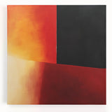 Large Colorful Abstract Wall Art – Red, Black & Orange Canvas Print