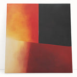 Large Colorful Abstract Wall Art – Red, Black & Orange Canvas Print