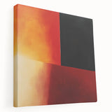 Large Colorful Abstract Wall Art – Red, Black & Orange Canvas Print