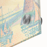 Pastel Seascape Wall Art - Soft Pointillist Evening Harbor Decor