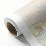 Pastel Seascape Wall Art - Soft Pointillist Evening Harbor Decor