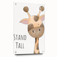 Stand Tall Giraffe Girls Room Wall Art - Inspirational Kids Decor