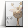 Stand Tall Giraffe Girls Room Wall Art - Inspirational Kids Decor