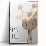 Stand Tall Giraffe Girls Room Wall Art - Inspirational Kids Decor