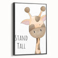 Stand Tall Giraffe Girls Room Wall Art - Inspirational Kids Decor