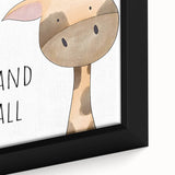 Stand Tall Giraffe Girls Room Wall Art - Inspirational Kids Decor