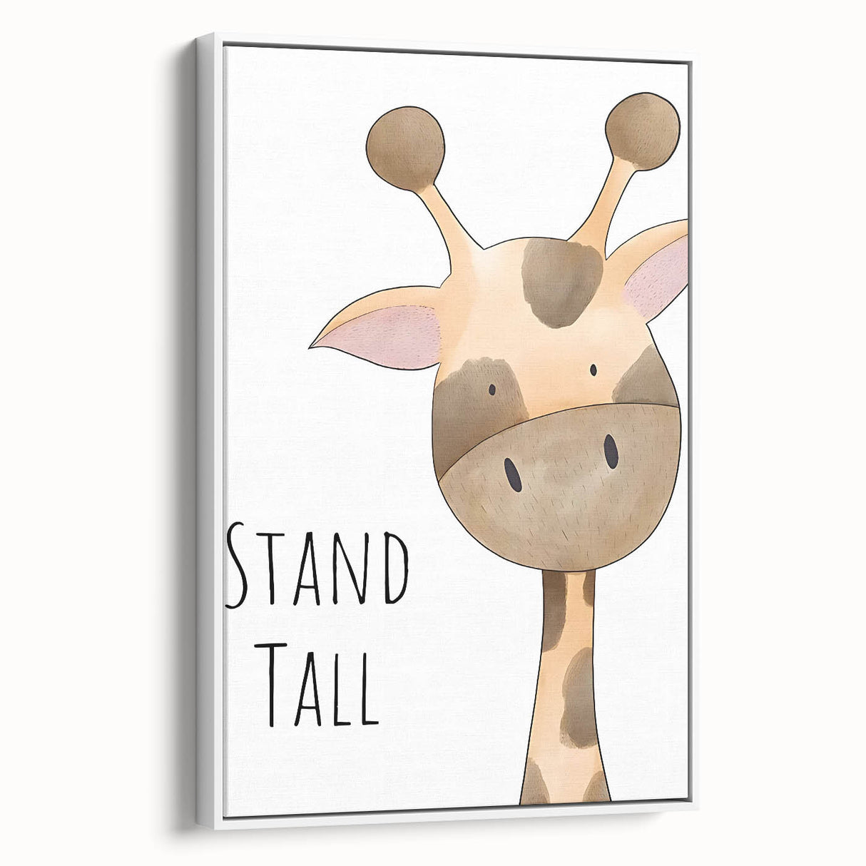 Stand Tall Giraffe Girls Room Wall Art - Inspirational Kids Decor
