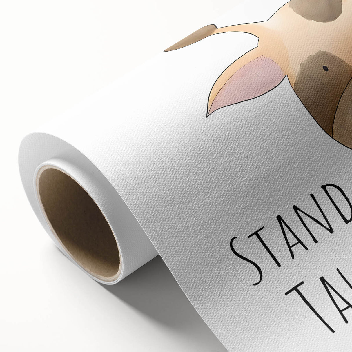 Stand Tall Giraffe Girls Room Wall Art - Inspirational Kids Decor