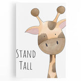 Stand Tall Giraffe Girls Room Wall Art - Inspirational Kids Decor