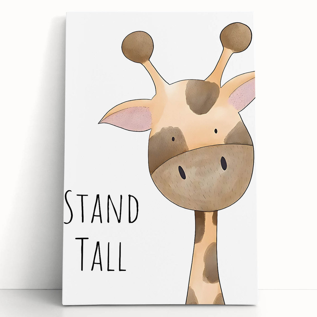 Stand Tall Giraffe Girls Room Wall Art - Inspirational Kids Decor
