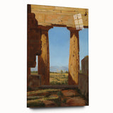 Romanticism Art: Temple of Neptune at Paestum - Historic Landscape Print