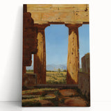 Romanticism Art: Temple of Neptune at Paestum - Historic Landscape Print