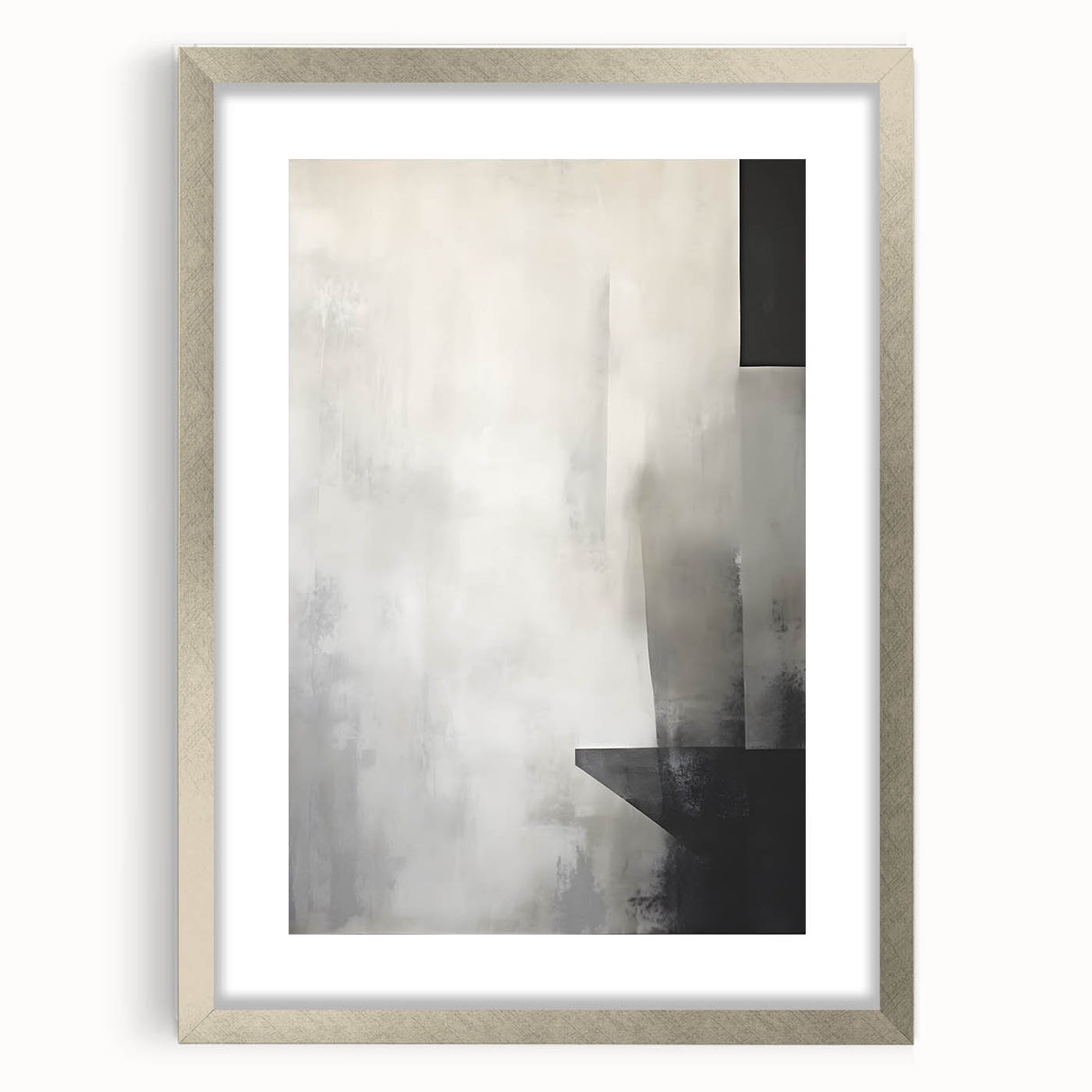 Minimalist Dining Room Wall Art – Modern Gray & Black Print