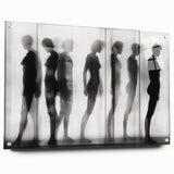 Black and White Framed Wall Art – Modern Abstract Canvas Print