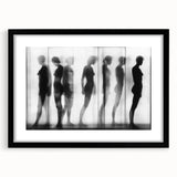 Black and White Framed Wall Art – Modern Abstract Canvas Print