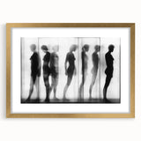 Black and White Framed Wall Art – Modern Abstract Canvas Print