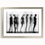 Black and White Framed Wall Art – Modern Abstract Canvas Print