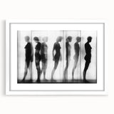 Black and White Framed Wall Art – Modern Abstract Canvas Print