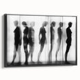 Black and White Framed Wall Art – Modern Abstract Canvas Print