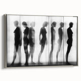 Black and White Framed Wall Art – Modern Abstract Canvas Print