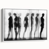 Black and White Framed Wall Art – Modern Abstract Canvas Print
