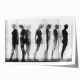 Black and White Framed Wall Art – Modern Abstract Canvas Print