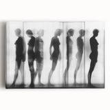 Black and White Framed Wall Art – Modern Abstract Canvas Print