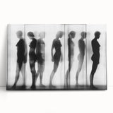 Black and White Framed Wall Art – Modern Abstract Canvas Print