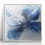 Framed abstract floral artwork in vibrant colors, featuring intricate designs on a white background, perfect for modern home decor. Ideal for enhancing living spaces.