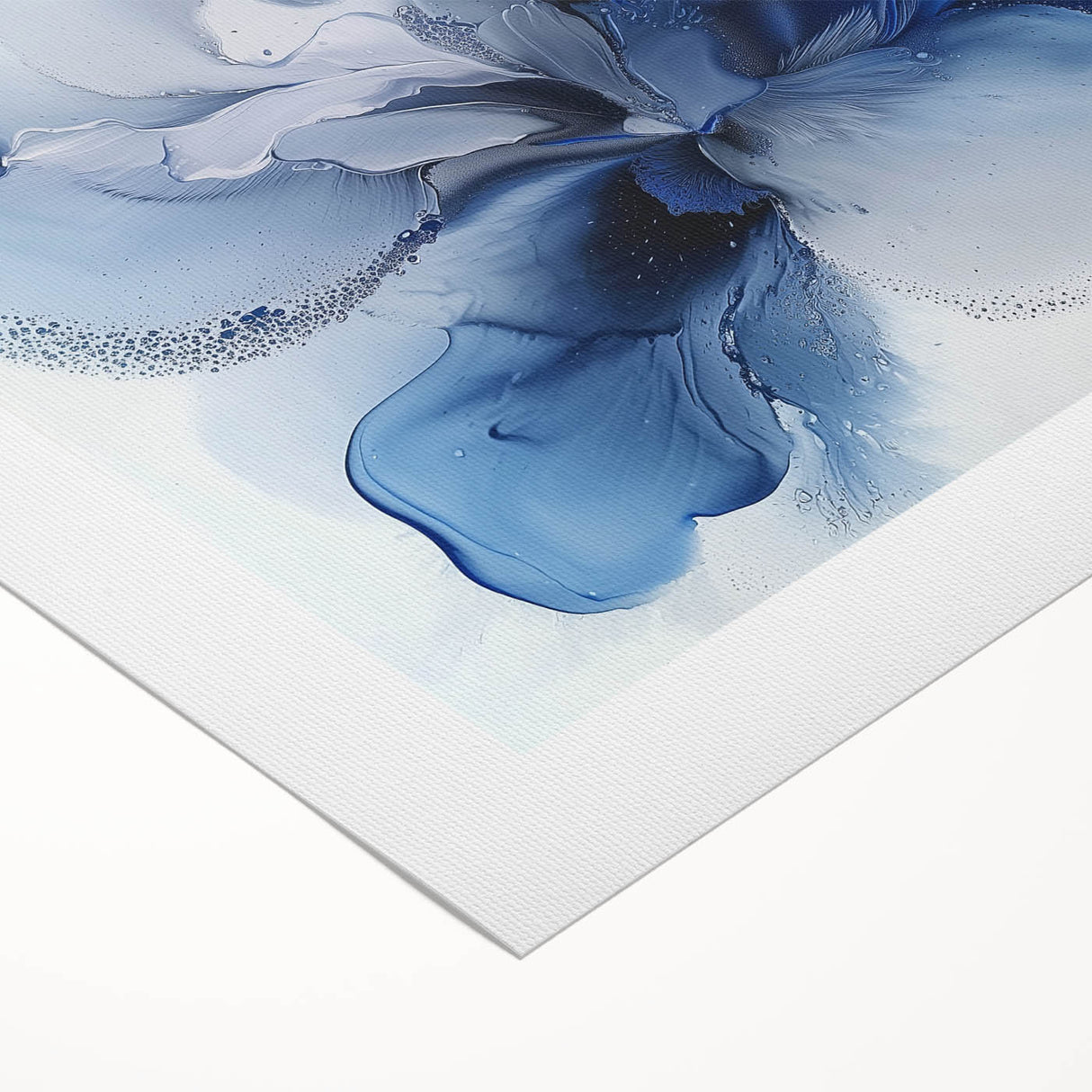 Abstract floral canvas art print featuring vibrant colors and intricate designs, rolled for easy shipping in a protective cardboard tube. Ideal for home decor.