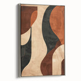 Framed abstract minimalist wall art with silver accents, showcasing a modern design on canvas. Ideal for contemporary decor, adding elegance to any room.