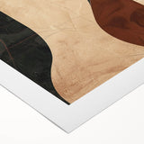 Abstract minimalist wall art on rolled canvas showcases soft pastel colors and geometric shapes, ideal for modern home decor. Perfectly packaged in a protective tube.