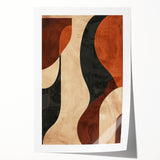 Abstract minimalist wall art print featuring soft pastel colors and geometric shapes, rolled and ready for framing, ideal for modern home decor.