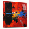 Colorful Abstract Wall Art – Red, Blue & Black Modern Canvas Print
