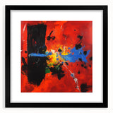 Colorful Abstract Wall Art – Red, Blue & Black Modern Canvas Print