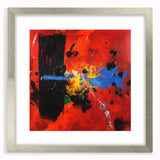 Colorful Abstract Wall Art – Red, Blue & Black Modern Canvas Print