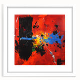 Colorful Abstract Wall Art – Red, Blue & Black Modern Canvas Print