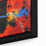 Colorful Abstract Wall Art – Red, Blue & Black Modern Canvas Print