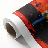 Colorful Abstract Wall Art – Red, Blue & Black Modern Canvas Print