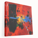 Colorful Abstract Wall Art – Red, Blue & Black Modern Canvas Print