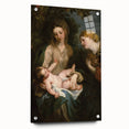 Baroque Madonna with Child and Angel Wall Art – Divine Artistic Grace