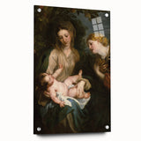 Baroque Madonna with Child and Angel Wall Art – Divine Artistic Grace