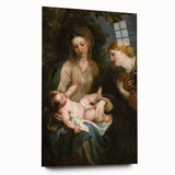 Baroque Madonna with Child and Angel Wall Art – Divine Artistic Grace