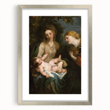 Baroque Madonna with Child and Angel Wall Art – Divine Artistic Grace