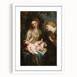 Baroque Madonna with Child and Angel Wall Art – Divine Artistic Grace