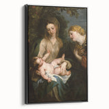 Baroque Madonna with Child and Angel Wall Art – Divine Artistic Grace