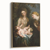 Baroque Madonna with Child and Angel Wall Art – Divine Artistic Grace