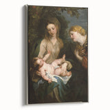Baroque Madonna with Child and Angel Wall Art – Divine Artistic Grace