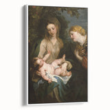 Baroque Madonna with Child and Angel Wall Art – Divine Artistic Grace